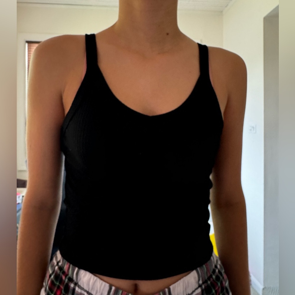 Wild fable target black cropped tank top size S
